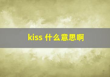 kiss 什么意思啊